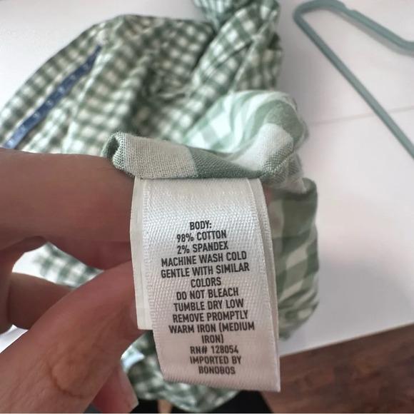 BONOBOS RIVIERA STRETCH SHORT STANDARD FIT PLAID BUTTON-UP SHIRT Medium U0753 - Picture 15 of 15